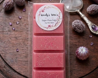 Sugar Plum Fairy Wax barre de fixation fondante, très parfumée, cire de soja écologique