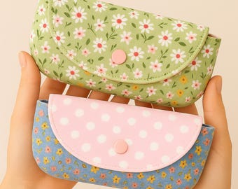 Patrón de costura en PDF para estuche de tela para gafas, funda para gafas DIY, soporte para gafas de sol hecho a mano