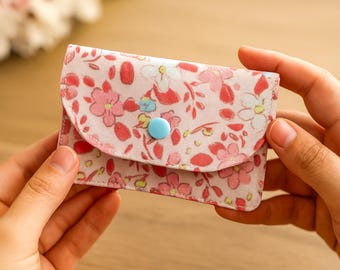 Handmade Wallet Sewing PDF Pattern, Snap Card holder Diy for Beginners Gift