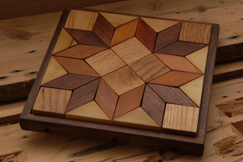 Solid Hardwood Puzzles Etsy