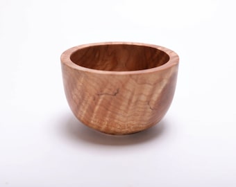 Small Quilted Big Leaf Maple Wooden Bowl   #2168   4" x 2 1/2"  Maple Wood Bowl  Small Maple Bowl