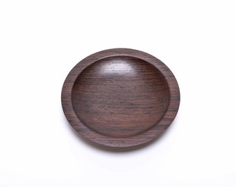 Black Palm Wooden Ring and Trinket Dish   #2346   4 7/8" x 7/8"