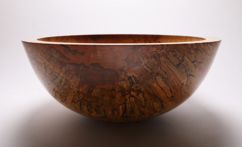 Huge Spalted Maple Wooden Bowl Set 1796 1-4 Cored Spalted Maple Bowls Very Large Wooden Bowl Set image 3