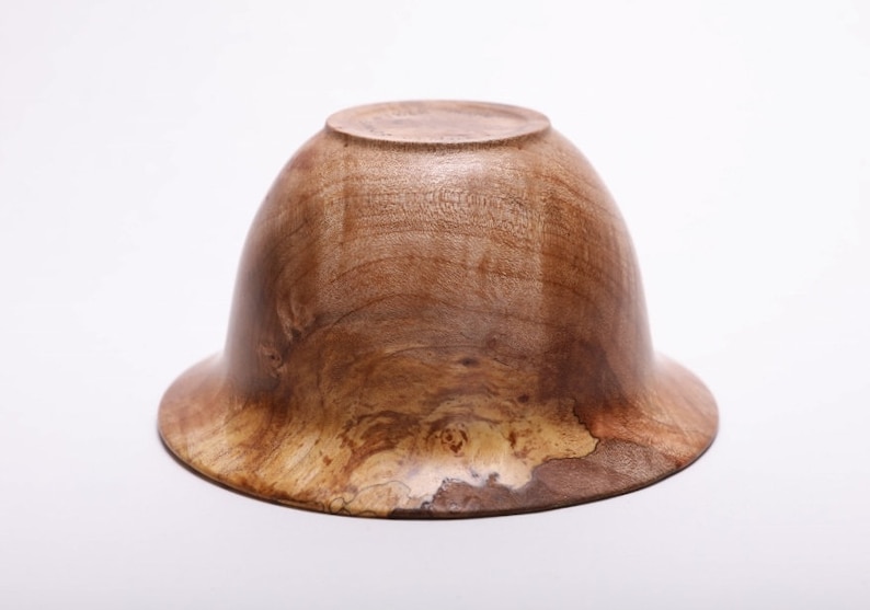 Big Leaf Maple Burl Flanged Bowl #1828 5 14 X 2 34