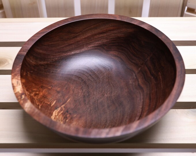 Spalted Black Walnut Wooden Bowl 2239 7 7/8 X 2 Etsy