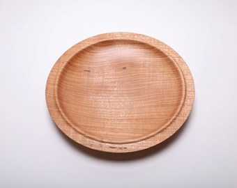 Quartersawn Red Oak Wooden Platter #2002  12 7/8” X 1 5/8”  wooden platter wood platter