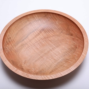 Fiddleback Southern Maple Wooden Bowl   #2201   11 1/2&quot; x 2 1/2&quot;  Flame Maple Bowl  Southern Maple Bowl  Small Wooden Fruit Bowl