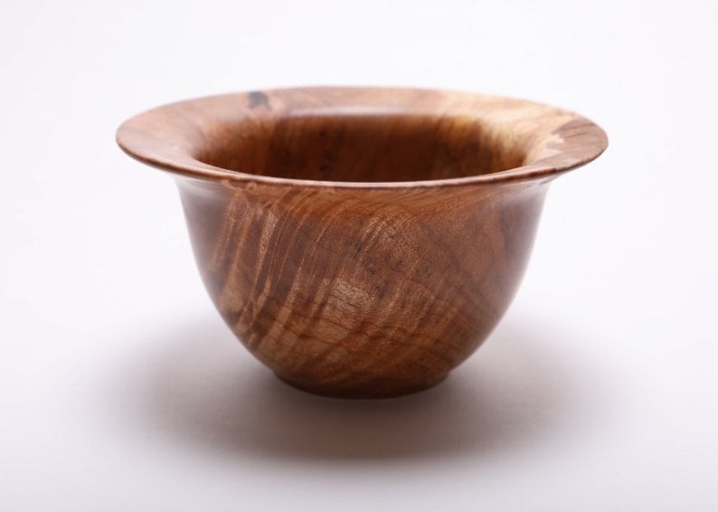 Big Leaf Maple Burl Flanged Bowl #1828 5 14 X 2 34