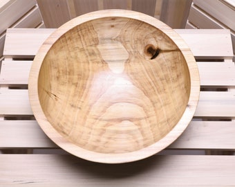 Tulip Poplar Wooden Salad Bowl   #2249  11" x 4" Fruit Bowl Poplar Bowl