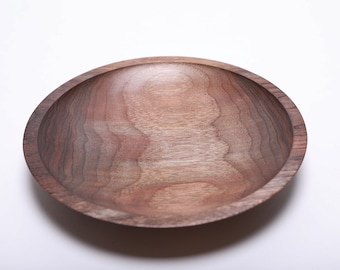 Rainbow Walnut Wooden Bowl  #2077   9 1/4" x 1 1/2"  walnut bowl shallow walnut bowl