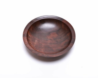 Wild Black Walnut Wooden Jewelry Dish   #2334   4" x 1"