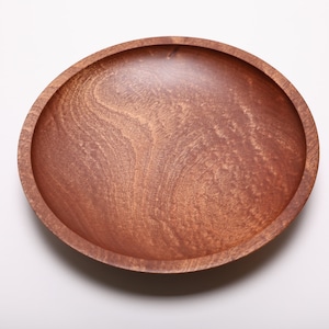 Pommele Sapele Wooden Bowl  #2117 Exotic Wood Centerpiece (11 3/8" x 1 7/8")