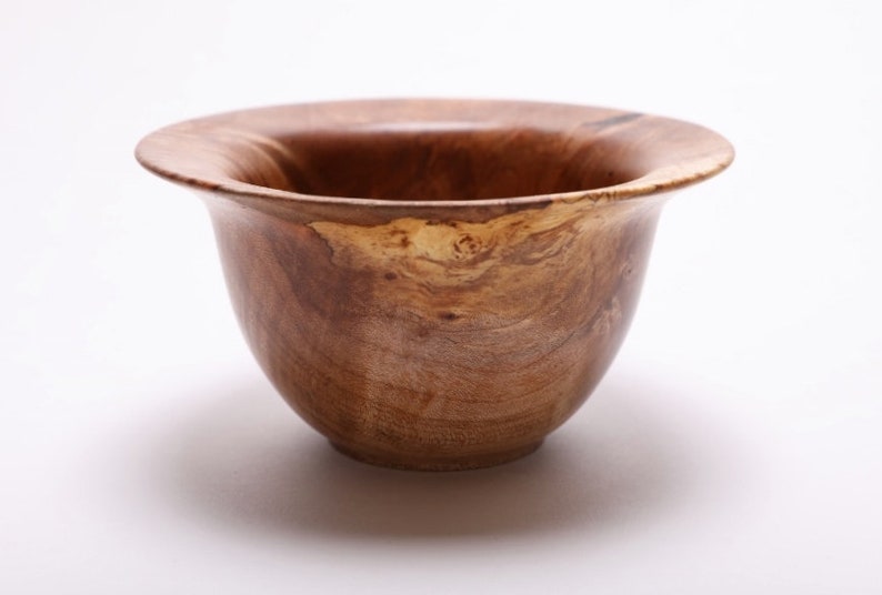 Big Leaf Maple Burl Flanged Bowl #1828 5 14 X 2 34