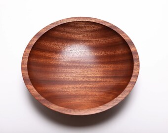 Ribbon Sapele Wooden Bowl #2238  7 3/4" x 2"   Wooden Bowl Sapele Bowl