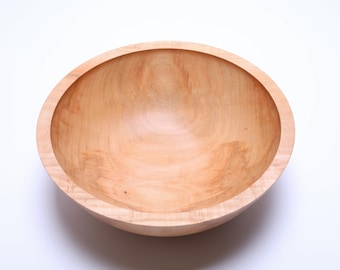 Sugar Maple Wooden Fruit and Salad Bowl   #2316   11 7/8" x 4 1/4" by Sanders Woodworking