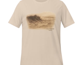 Retro Surf Wave T-Shirt: Vintage-Style Beach Graphic Tee