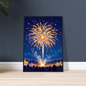 Sternenhimmel - Feuerwerk Festival Wall Art Poster