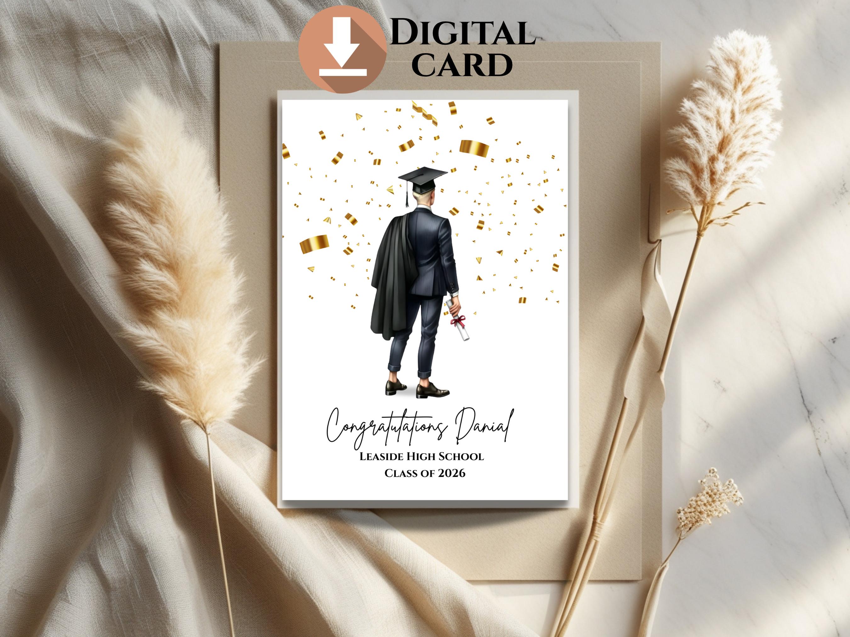 Graduation Congratulations Card 2026, Personalized Printable Graduation ...