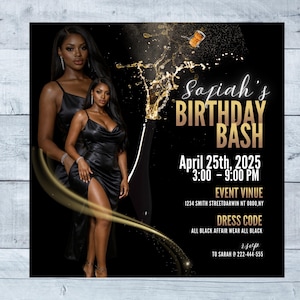 Printed Invitations Classy Birthday - Etsy