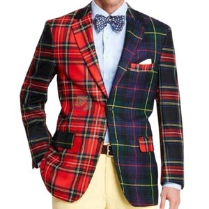 Scottish Modern Tartan Jacket - Men&#39;s Wedding Jacket - Dinner Party Jacket - Highland Men&#39;s Tartan Jacket - Traditional Kilt Jacket