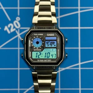 Blue Drift Casio AE1200 Mod: Custom Digital Watch
