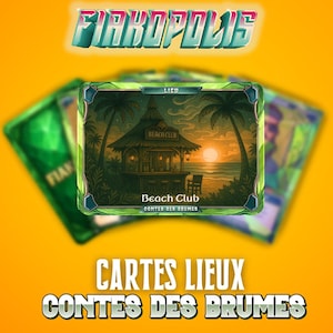 Cartes à collectionner "LIEUX"  FIAKOPOLIS, de la série "Contes des brumes". 1ère édition .