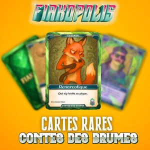 Cartes à collectionner "RARES" FIAKOPOLIS, de la série "Contes des brumes". 1ère édition .