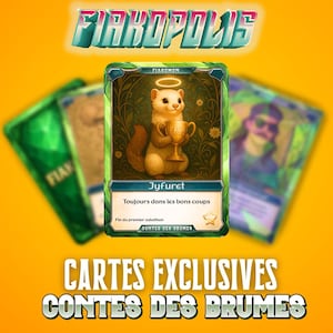 Cartes à collectionner "EXCLUSIVES" FIAKOPOLIS, de la série "Contes des brumes". 1ère édition .