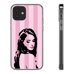 Phone Case, Lana Del Rey Phone Case, Clear Case for Music Lovers, Protective Phone Cover, Slim Fit Phone Skin, Transparent Phone Protector
