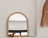 Arch Rattan Mirror