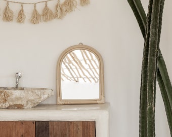 Arch Rattan Mirror