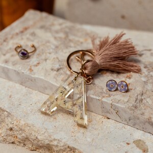 Wildflower Letter Keychain