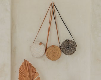 Round Rattan Purse