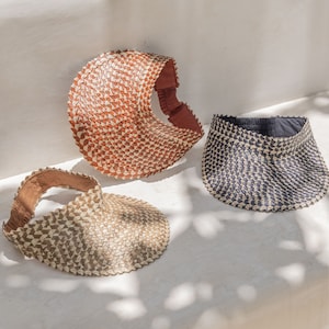 Rattan Sun Visor in Ombre | UV Sun Protection, Sustainable and Handmade, Adjustable Visor