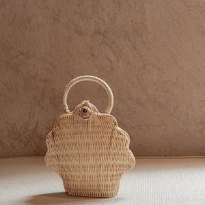 PREORDER Kids Rattan Shell Purse