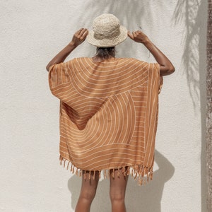 Drift Kimono in Desert Tan | Sarong Kimono, Cotton Kimono, Plus Size Kimono, Modern Apparel, Womens Kimono, Village Thrive