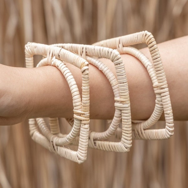 Square Rattan Bangle