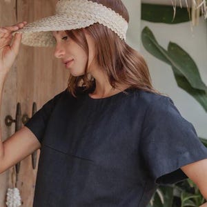 Chapéu com viseira: estilo rattan âmbar (ajustável, feito à mão, proteção UV) imagem 8