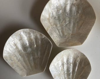 Perlmutt fängt alle Teller - natürliche Muschel Schmuck Schalen