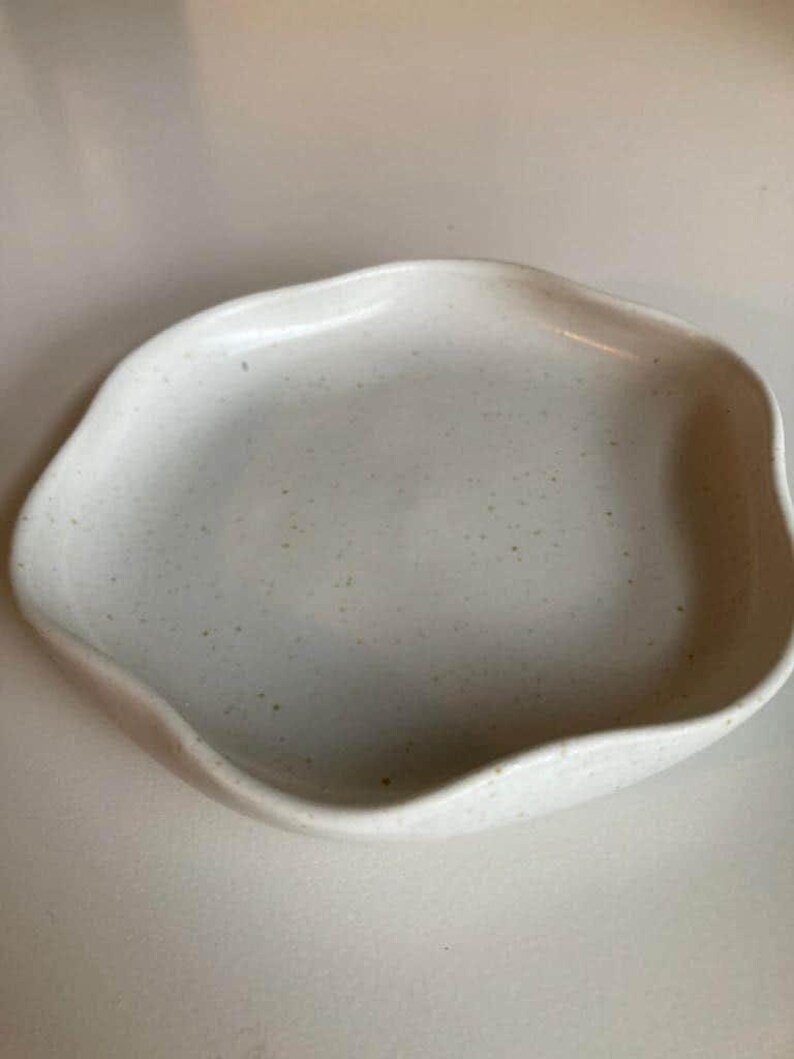 Ceramic Ring Dish: Wabi Style Floral Catch All - Handmade Artisan image 2