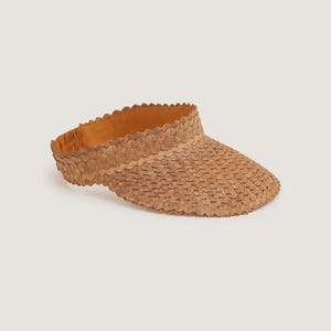 Chapéu com viseira: estilo rattan âmbar (ajustável, feito à mão, proteção UV) imagem 3