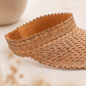 Sombrero con visera: estilo ratán ámbar (ajustable, hecho a mano, con protección UV) imagen 13