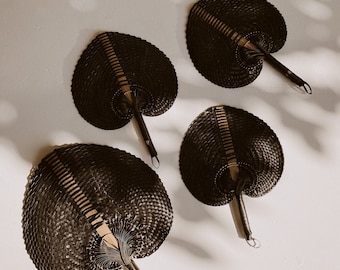 Woven Paradisio Fan in Black