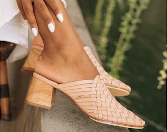 Palma Leather Heeled Mule