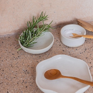 Ceramic Ring Dish: Wabi Style Floral Catch All - Handmade Artisan image 1