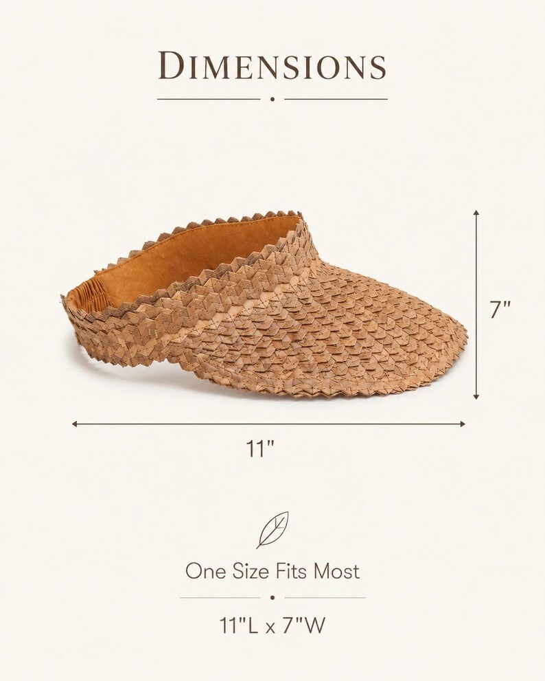 Sombrero con visera: estilo ratán ámbar (ajustable, hecho a mano, con protección UV) imagen 16