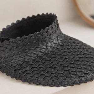 Chapéu com viseira: estilo rattan âmbar (ajustável, feito à mão, proteção UV) imagem 5