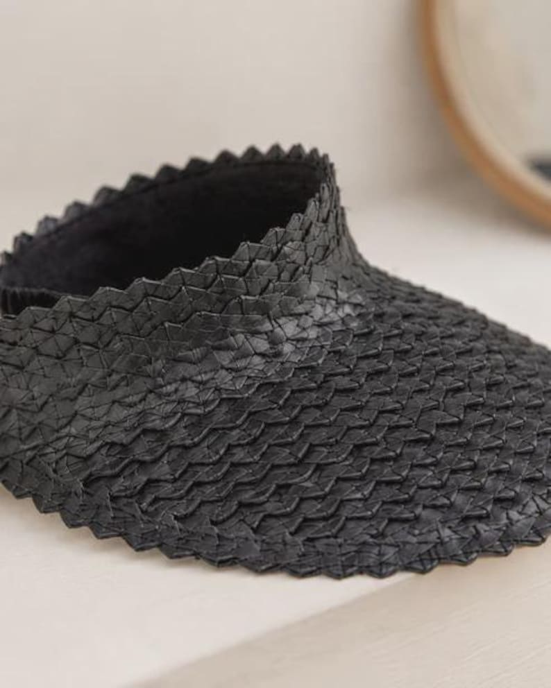 Chapéu com viseira: estilo rattan âmbar (ajustável, feito à mão, proteção UV) imagem 5