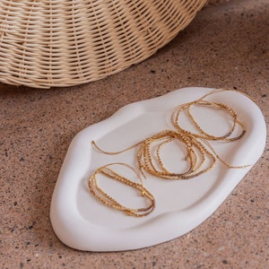 Stucco Cloud Oval Tray