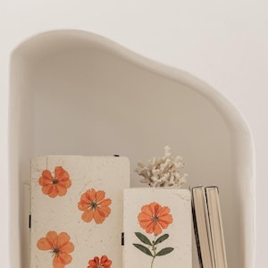 Pressed Flower Journal: Handcrafted, Recycled Paper, 5x8